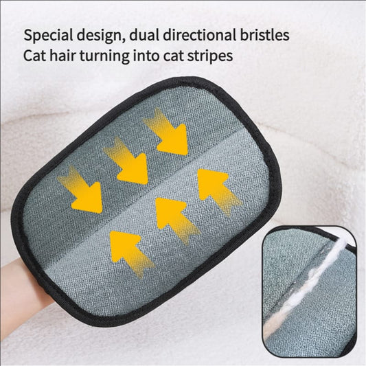 Electrostatic pet hair removal glove