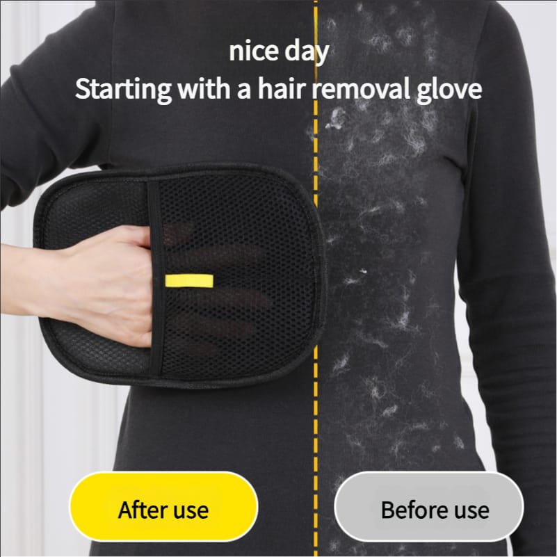 Electrostatic pet hair removal glove