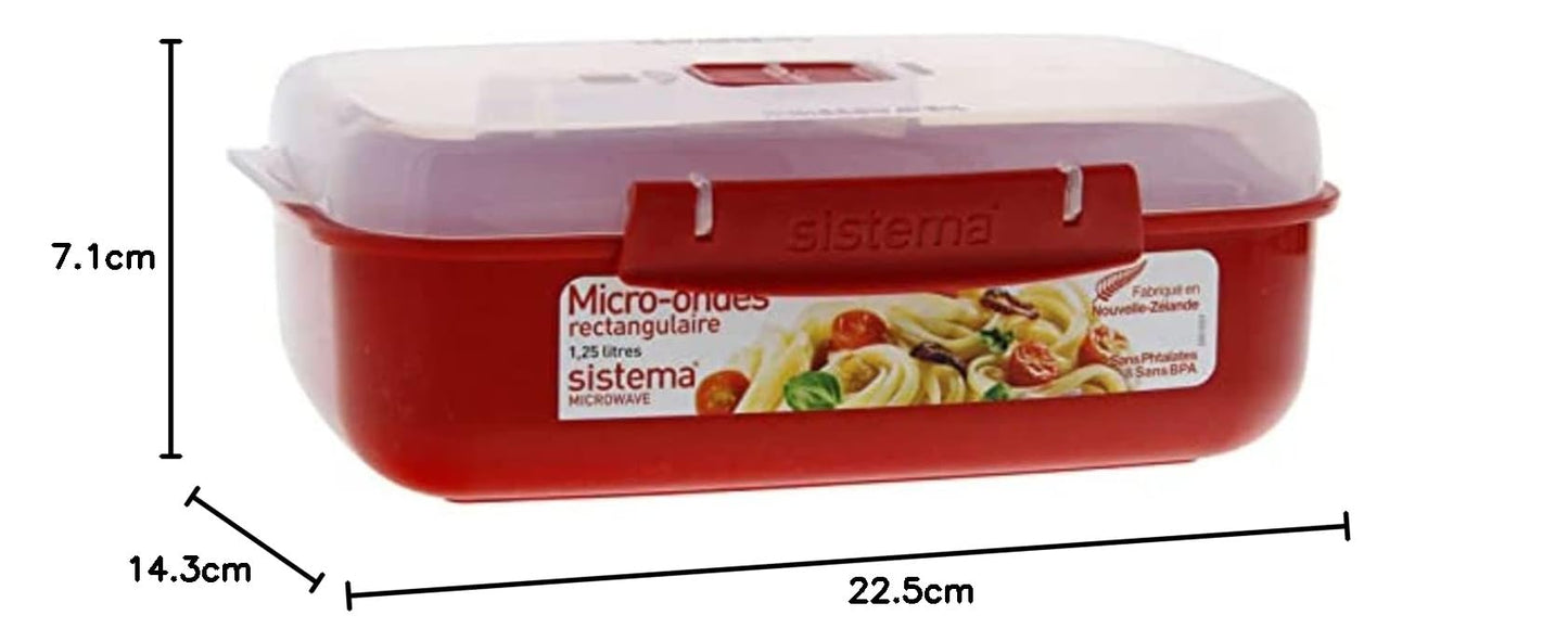 Sistema Microwave Rectangular Bowl 1.25L