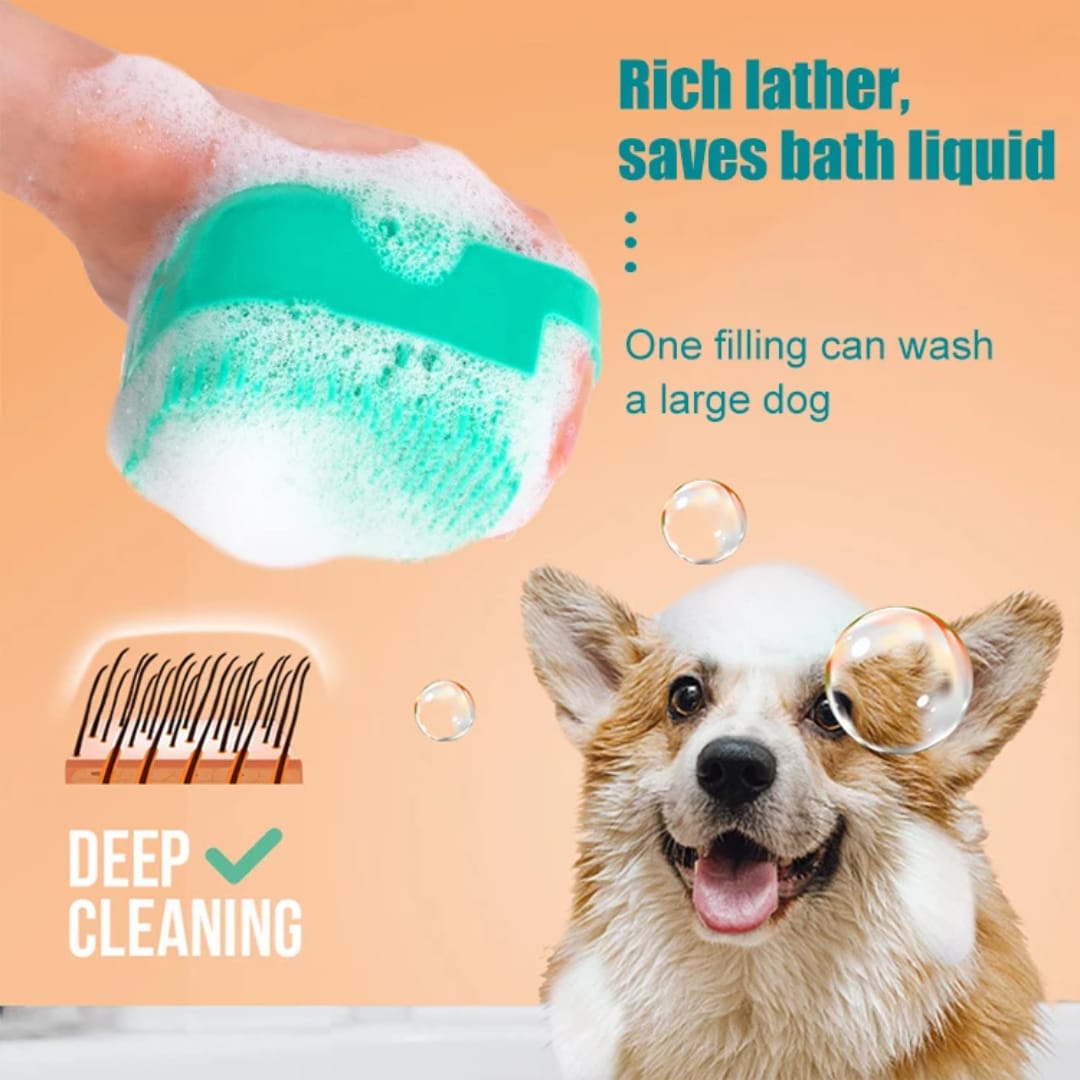 Soft Silicone Pet Cat Dog Grooming Massage Shampoo Bath Brush