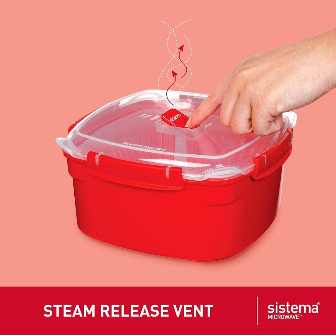 Sistema Microwave Food Steamer With Removable Steamer Basket