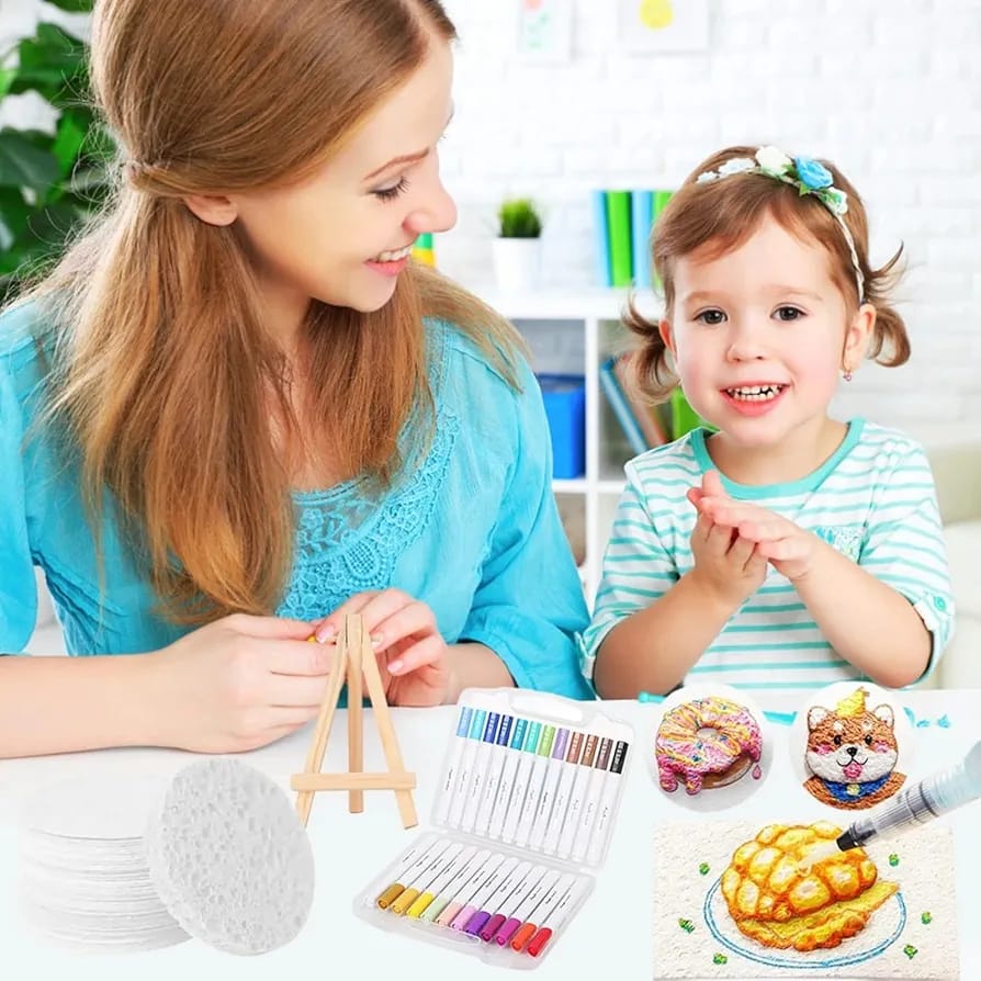 3D Sponge Canvas Acrylic Kit Painting Set