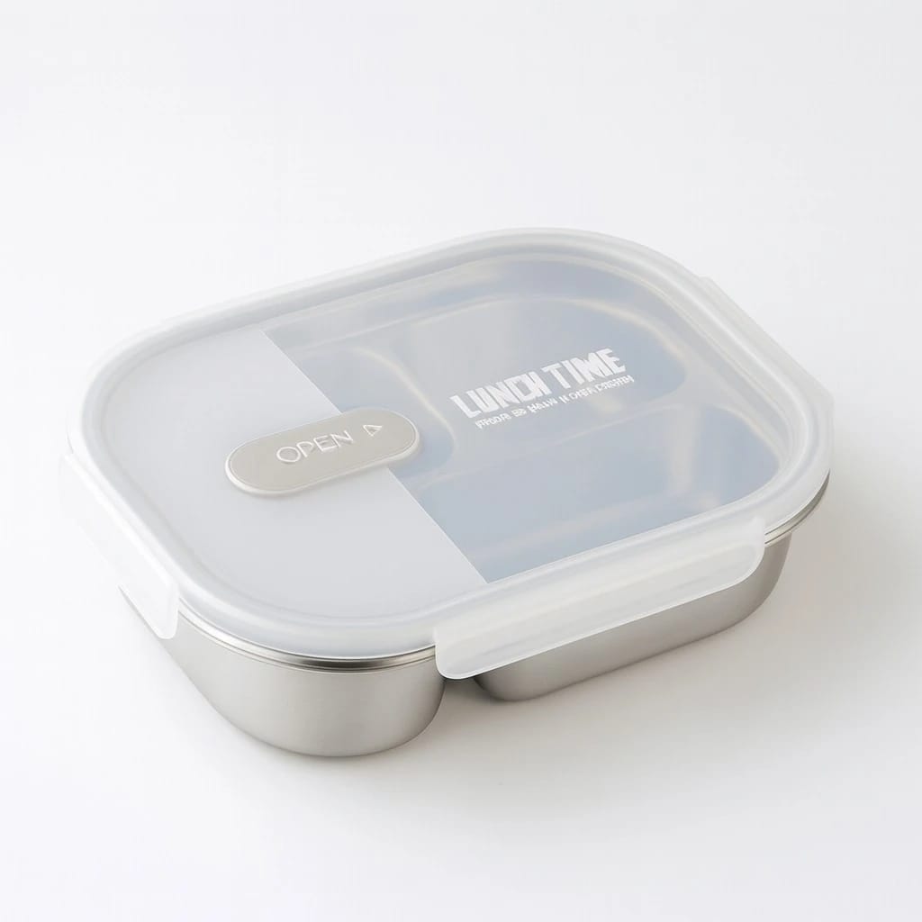 Stainless Steel Lunch Box With Transparent Lid