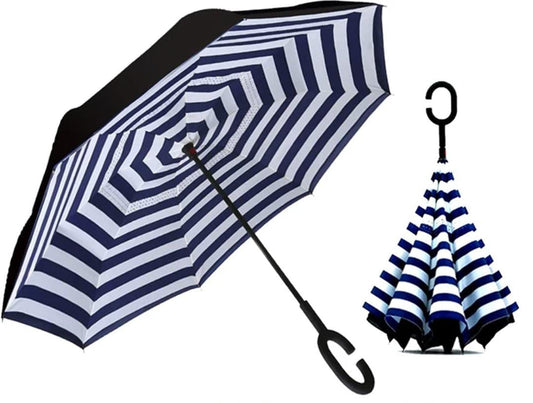 C handle reversed umbrella