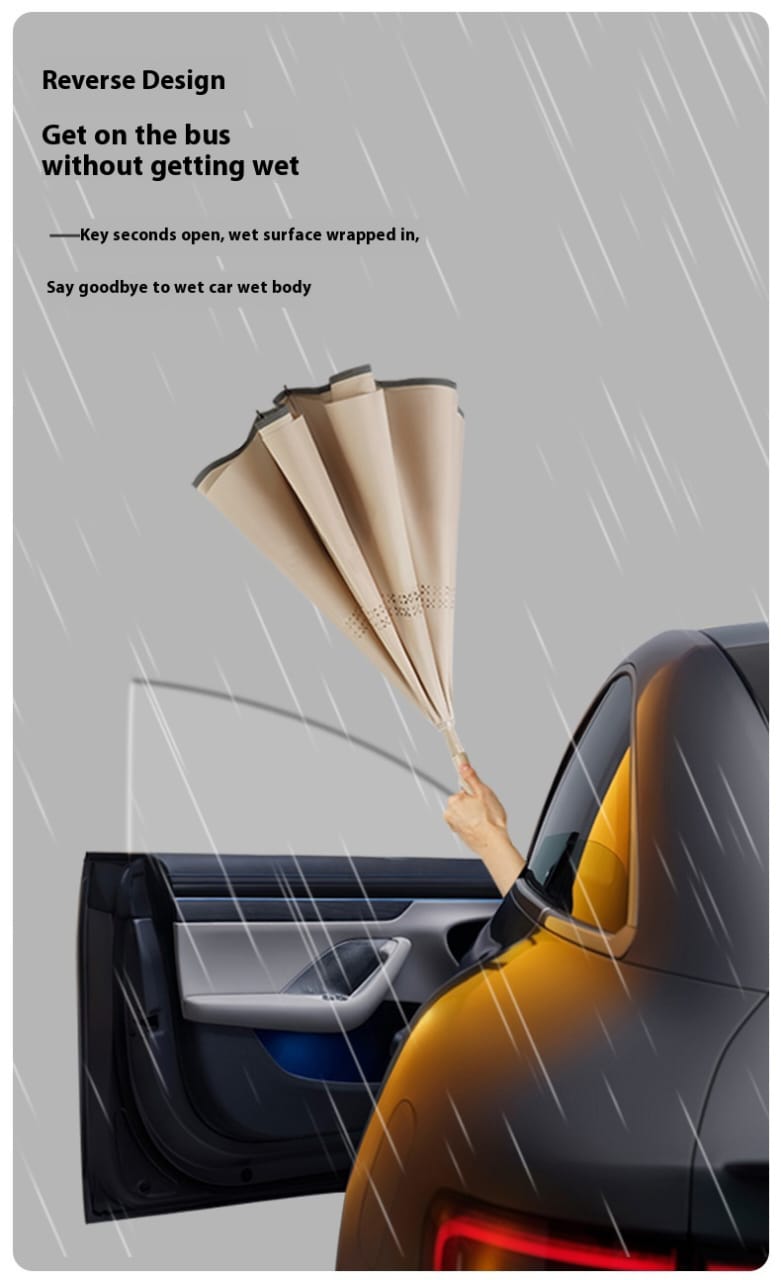 C handle reversed umbrella