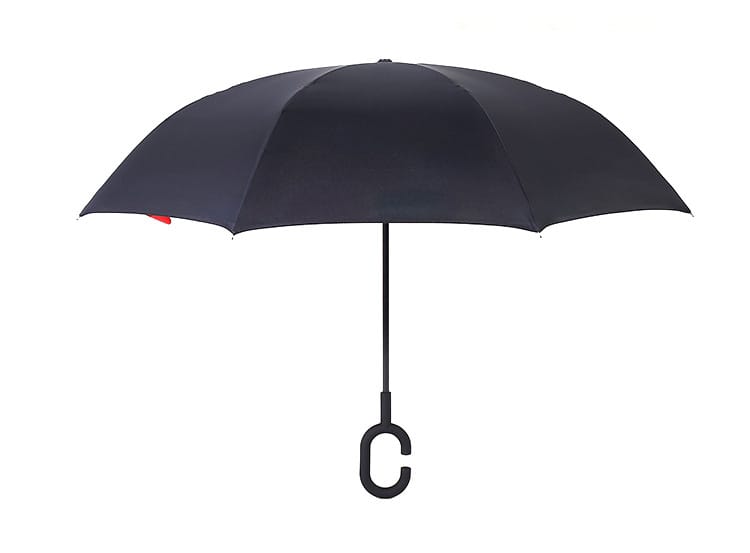 C handle reversed umbrella