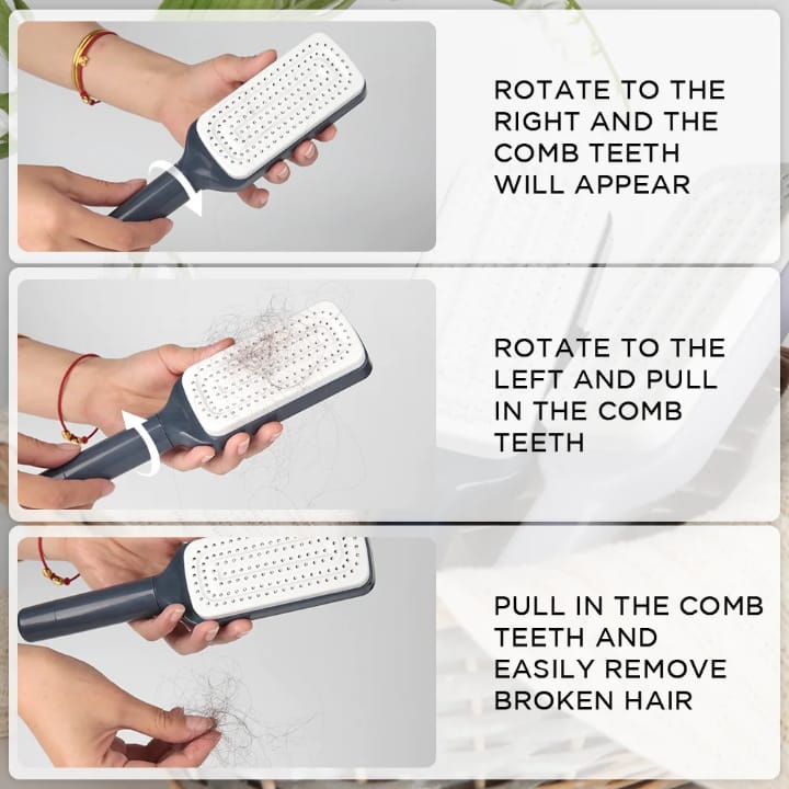Self cleaning Hair Brush