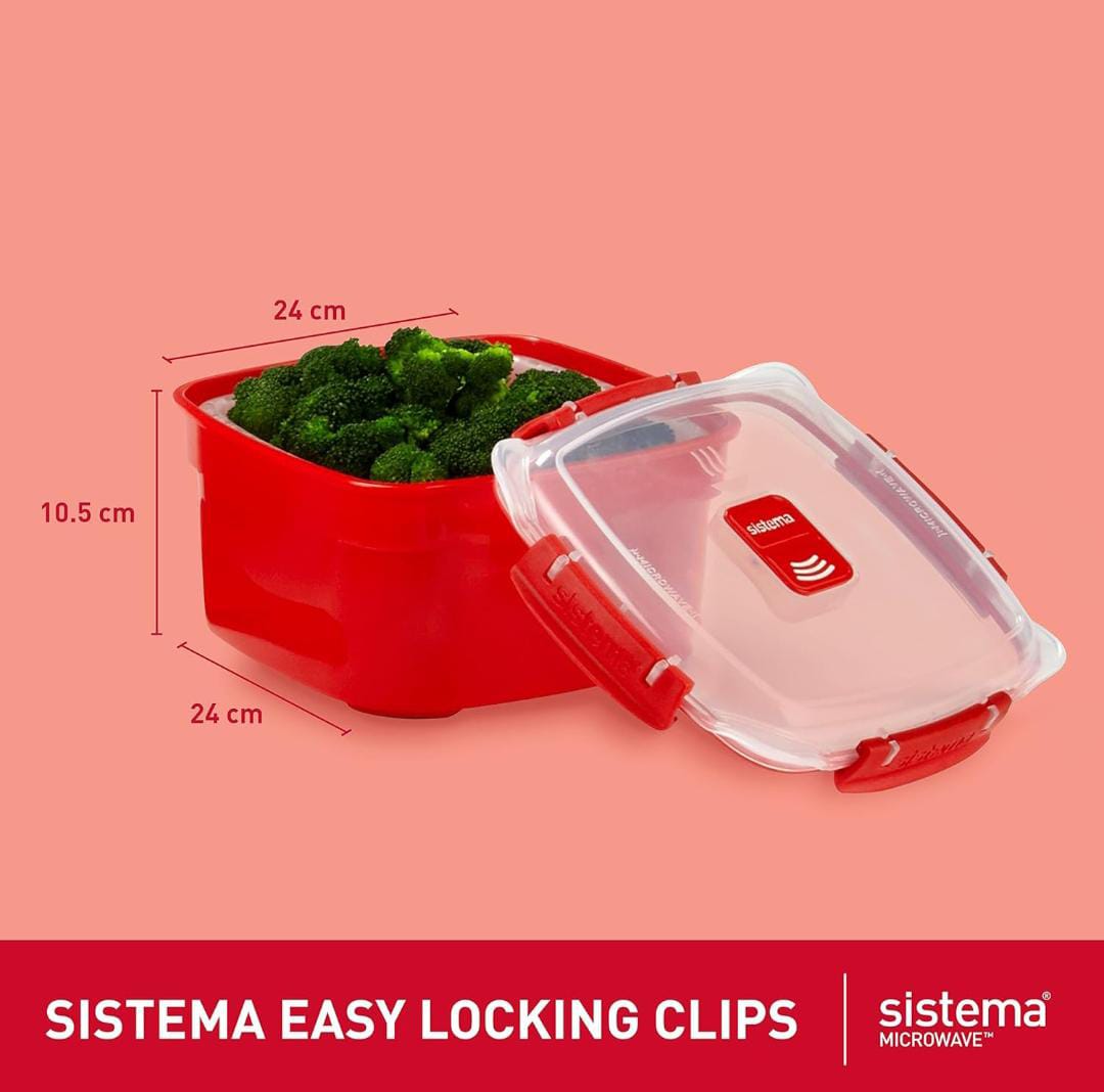 Sistema Microwave Food Steamer With Removable Steamer Basket